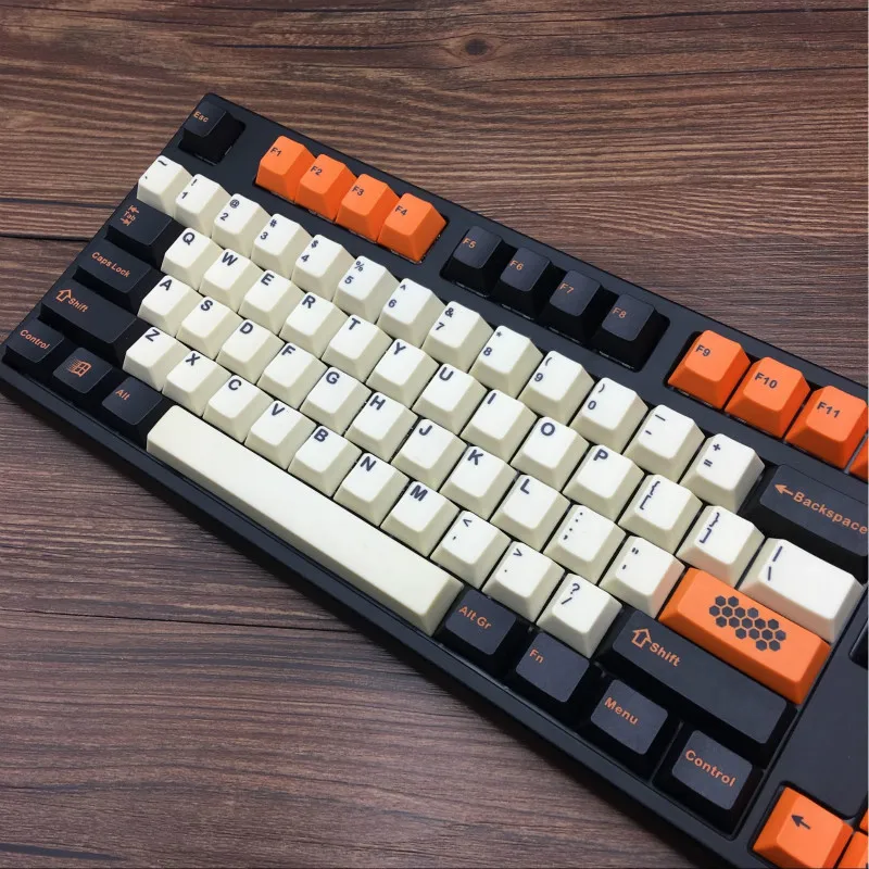 Углеродные колпачки 5 поверхностей краситель Sub Profile 104 Key ANIS Layout Augment 12 keycap для