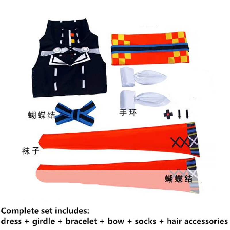 Retraso искусственный костюм для косплея на Хэллоуин youpuber Kaguya Luna AIcos Fiesta Colorblocking Femenina
