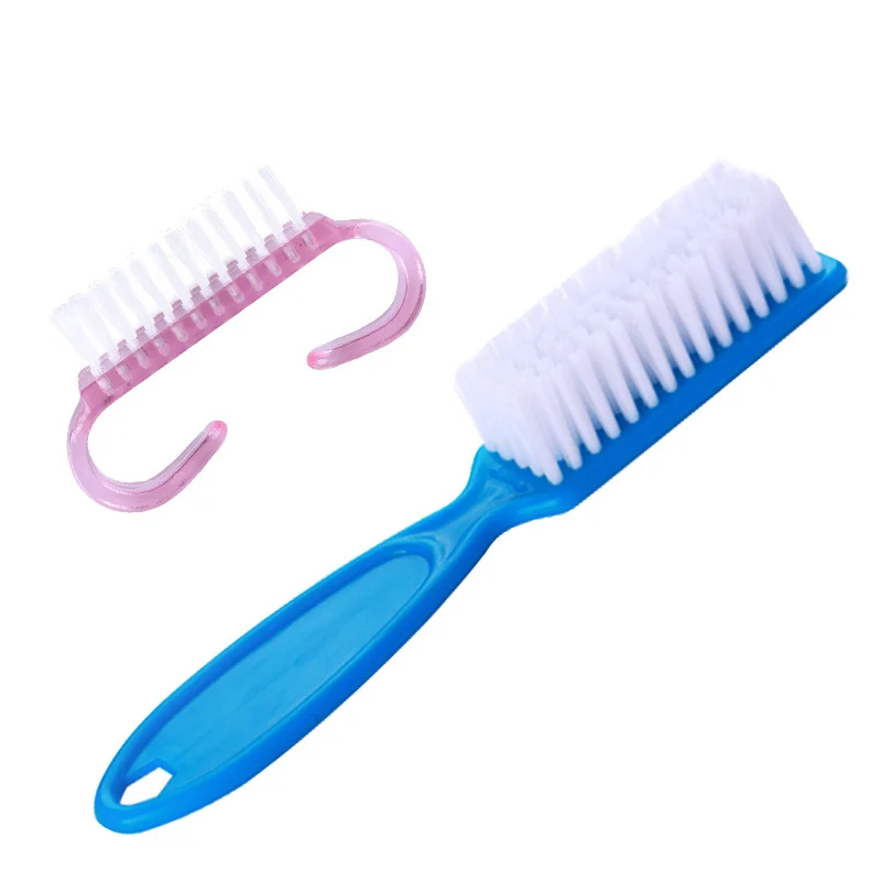2 шт./лот пластиковая Чистящая жесткая скраб для ухода за ногтями ручка кисти