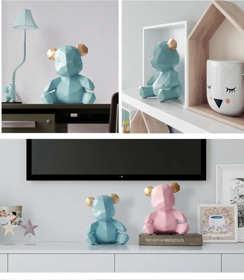 Nordic Creative Piggy Bank детская большая монета копилка геометрический медведь коробка для хранения сейф копилка для монет