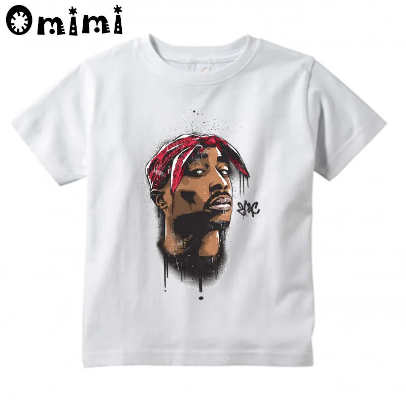 Детские дизайнерские Топы в стиле хип-хоп с Тупаком 2pac повседневная музыкальная