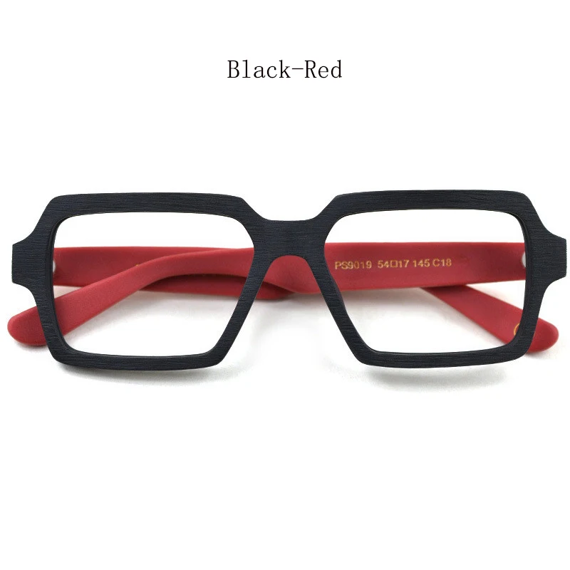 Wood Black and red HDCRAFTER, винтажные/Ретро оправы для очков, деревянные, для женщин, мужчин, негабаритные, по рецепту, оптические оправы, очки, очки - Цвет оправы: Wood Black and red