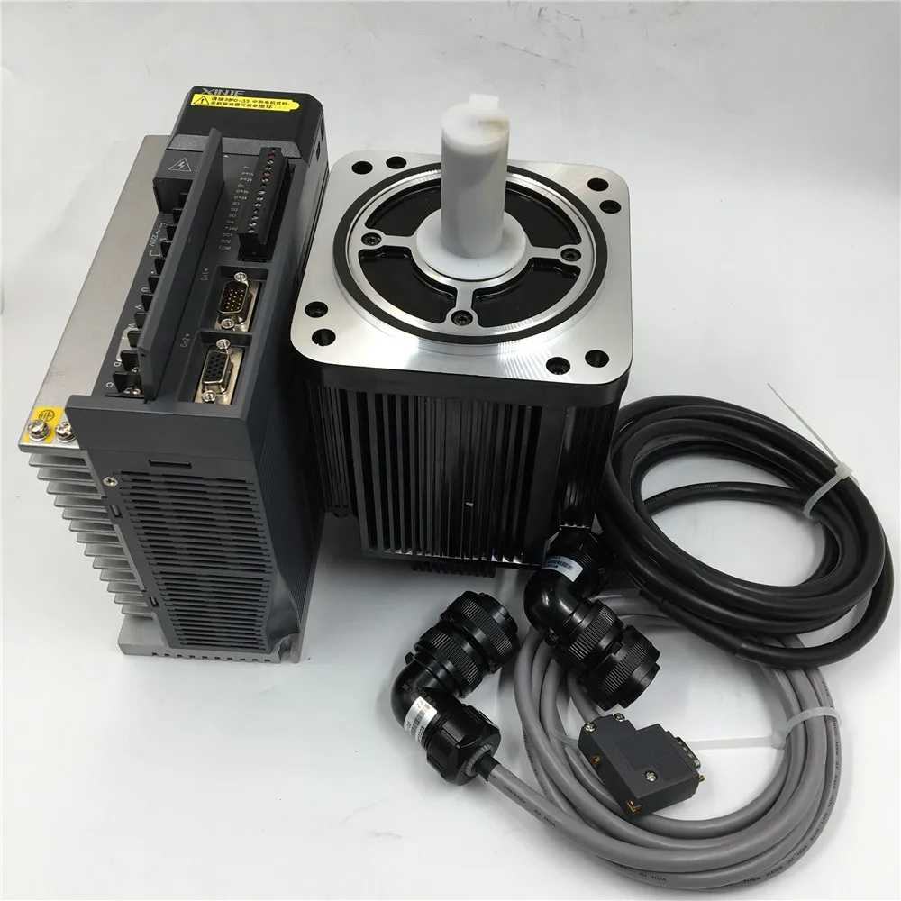 

1.5KW Brake 18N.m AC Servo Motor Driver 2500rpm & 3M Encoder Power Cable CNC Kit MS-130ST-M06025BZ-21P5+DS3-21P5-PQA