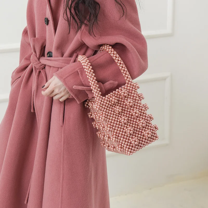 Женская сумка с жемчугом сумка-тоут из бисера модная винтажная для вечерние