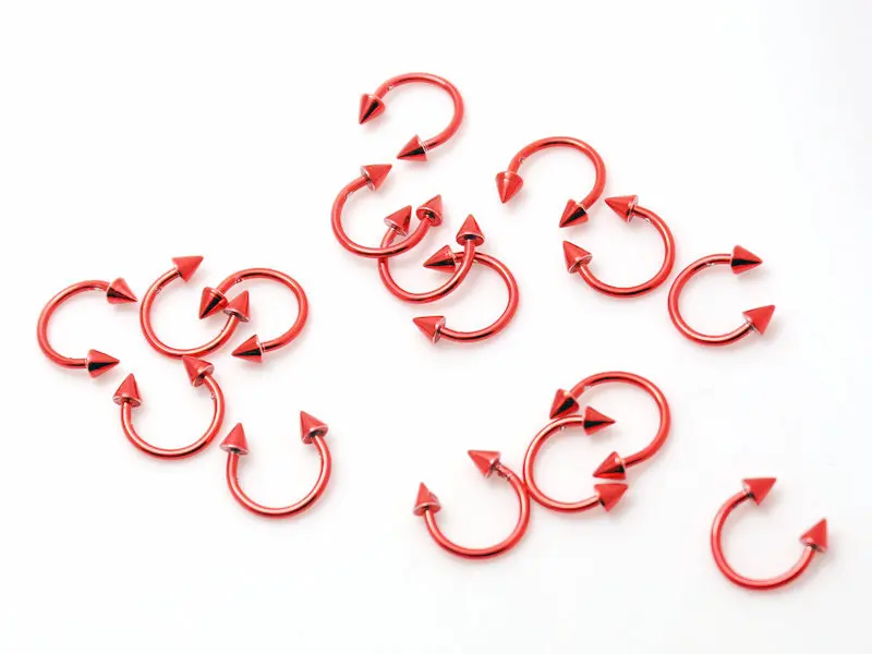 Круговые кольца с шипами cbr 10 шт. оптовые партии колец для перегородки губ пирсинг