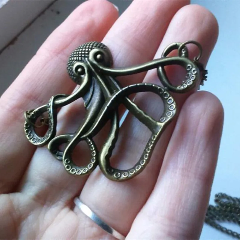 N113 Affandi ожерелья с осьминогом Длинная цепочка свитер Neclakce Bijoux Collares для женщин