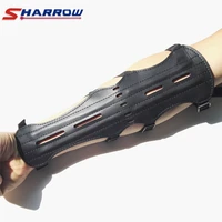 archery arm guard protection forearm safe adjustable 4 strap bow arrows hunting shooting training accessories