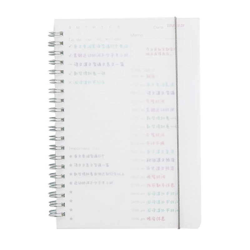 

Schedule Daily Scheduler Portable Learning Efficiency Notebook Agenda Planner Organizer Planners Stationery Planner Notebook