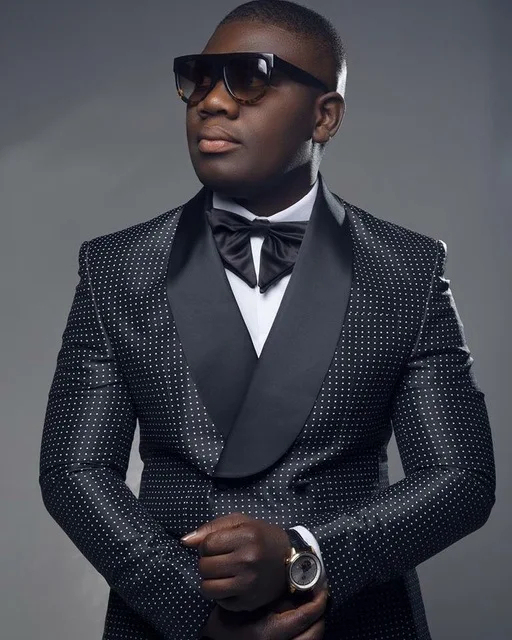 Мужской черный двубортный костюм для жениха на свадьбу смокинг с брюками мужчин