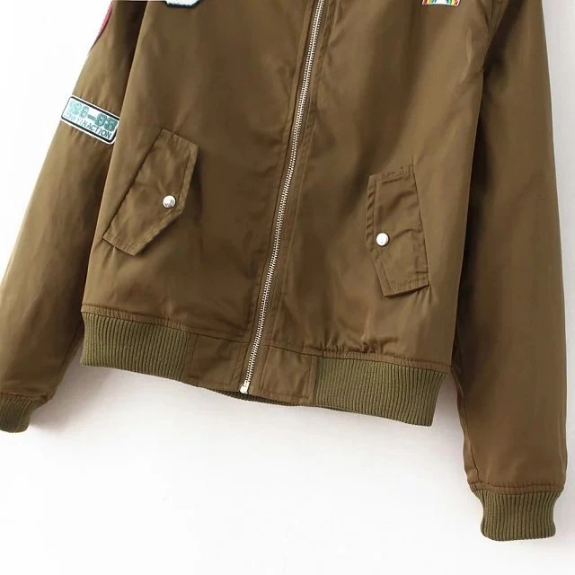 Новинка 2018 года винтажные нашивки простая куртка пальто весенне осенняя уличная