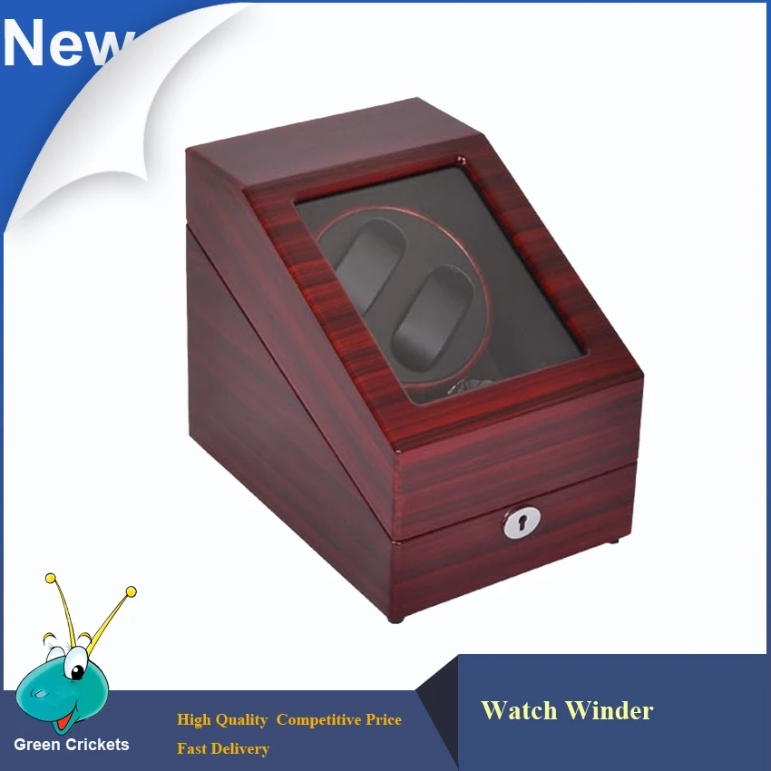 

Veined wood Color Motor Watch Winder Self-winding Wath Winder,Daul Gallery Luxury Watch Display Watch Winder