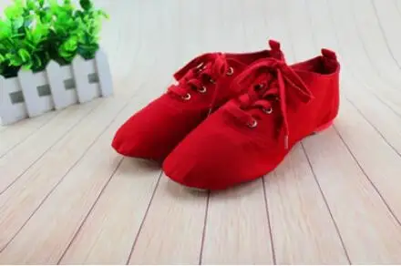 Новинка мужская и женская парусиновая танцевальная обувь для джаза ботинки на