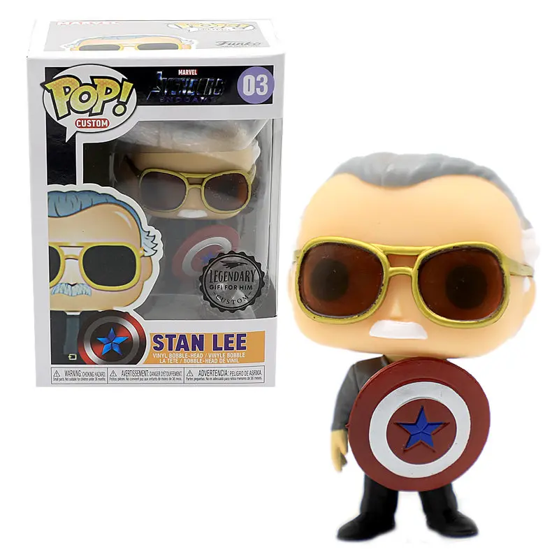 BOX 03 Funko POP Marvel Мстители: Endgame Стэн Ли и бесконечная перчатка Тор Капитан Америка Фигурки игрушки для детей подарок - Цвет: BOX 03