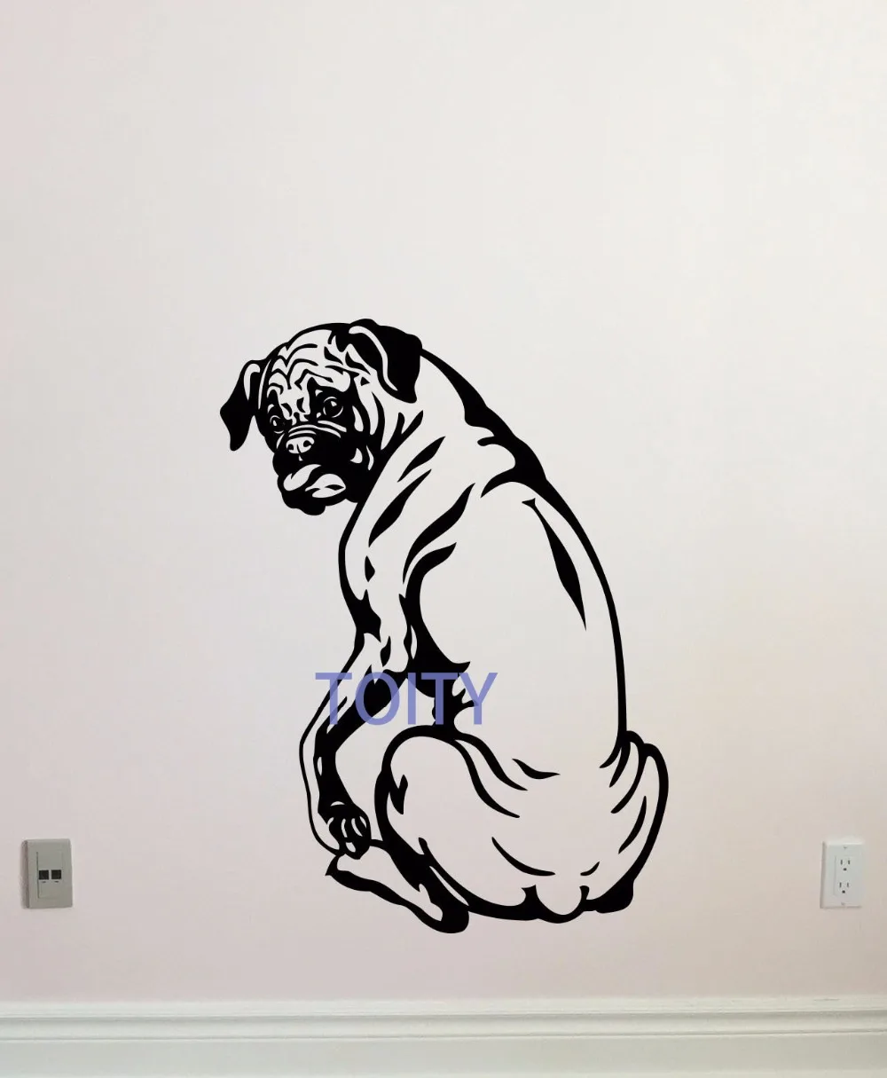 

Boxer Dog Wall Decal Pet Shop Animal Vinyl Sticker Nursery Cute Decor Art Mural H79cm x W57cm