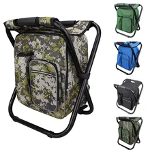 USA Shipping Multi-function foldable Camping Fishing Chair Stool Backpack Cooler Insulated Picnic Bag Hiking Picnic Seat Bag