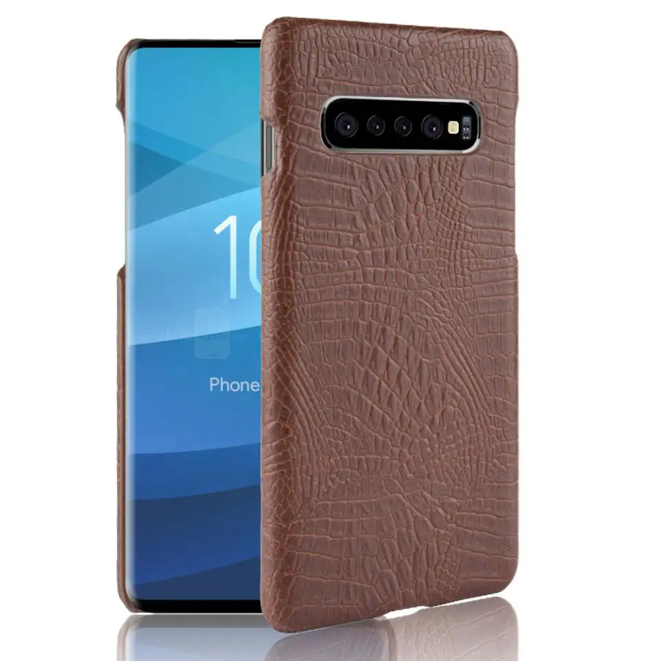 Для Samsung Galaxy S10 5G чехол Роскошный Личи Крокодиловая Кожа PU текстура Жесткий ПК для