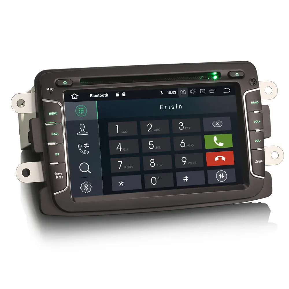 Erisin ES7429D 7 &quotAndroid 8 0 Octa core 4G ram автомобильный DVD gps видеорегистратор с радио DAB + для