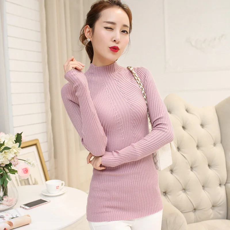 

Nice New Fashion Women Sweater Lady Popular Spring Autumn And Winter Warm Turtleneck Sweater Women Pullover A281
