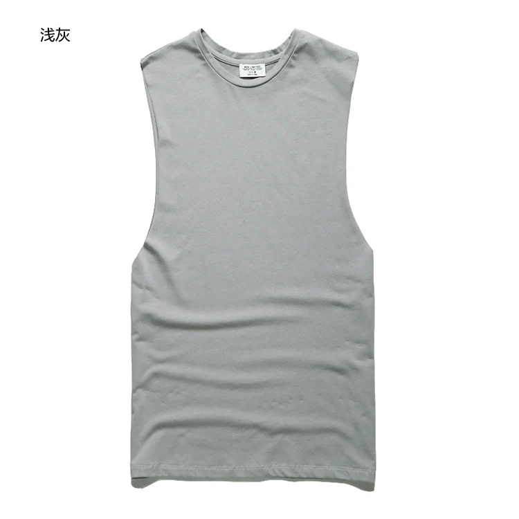 Мужская футболка на бретельках летняя повседневная хлопковая безрукавка с