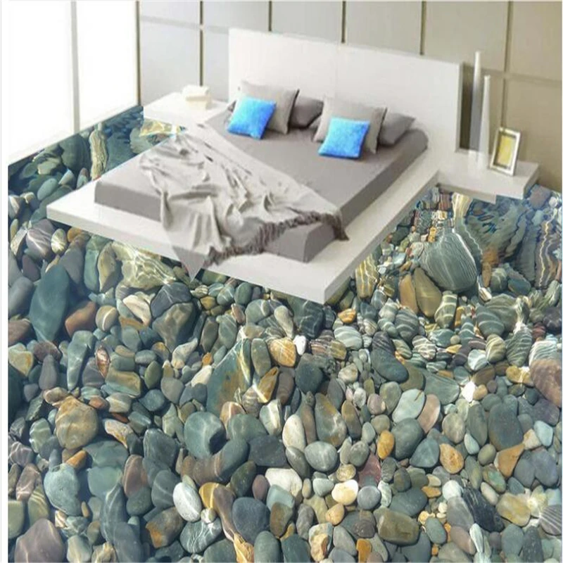 Beibehang реалистичные воды галька Напольные Плитки 3d полы Водонепроницаемый самоклеющиеся пол живопись обои с покрытием обои