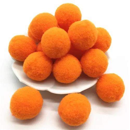40 Orange 100 шт 25 мм пушистый мягкий шарик-помпон ручной работы детские игрушки свадебное украшение DIY помпоны фетровый шар для шитья на ткани товары для рукоделия - Цвет: 40 Orange
