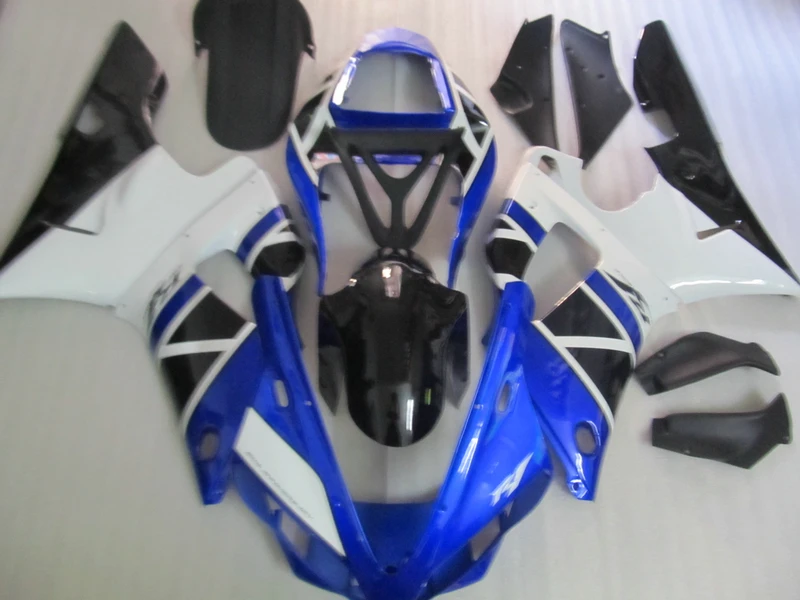 Комплект обтекателей для мотоциклов YAMAHA YZFR1 2000 2001 белый синий черный Обтекатели