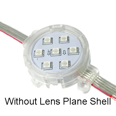 Without Lens Plane DMX512 RGB светодио дный модульная гирлянда Водонепроницаемый DC24V цифровой Full Цвет светодио дный пиксельный свет IP68 светодио дный пойнге свет+ адаптер питания+ контроллер - Цвет: Without Lens Plane