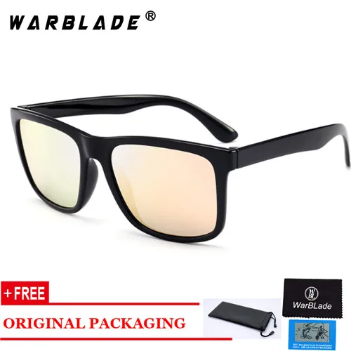 black pink WarBLade, оригинальные солнцезащитные очки для женщин и мужчин, фирменный дизайн TR90, оправа, солнцезащитные очки для мужчин, модные классические квадратные очки UV400 - Цвет линз: black pink