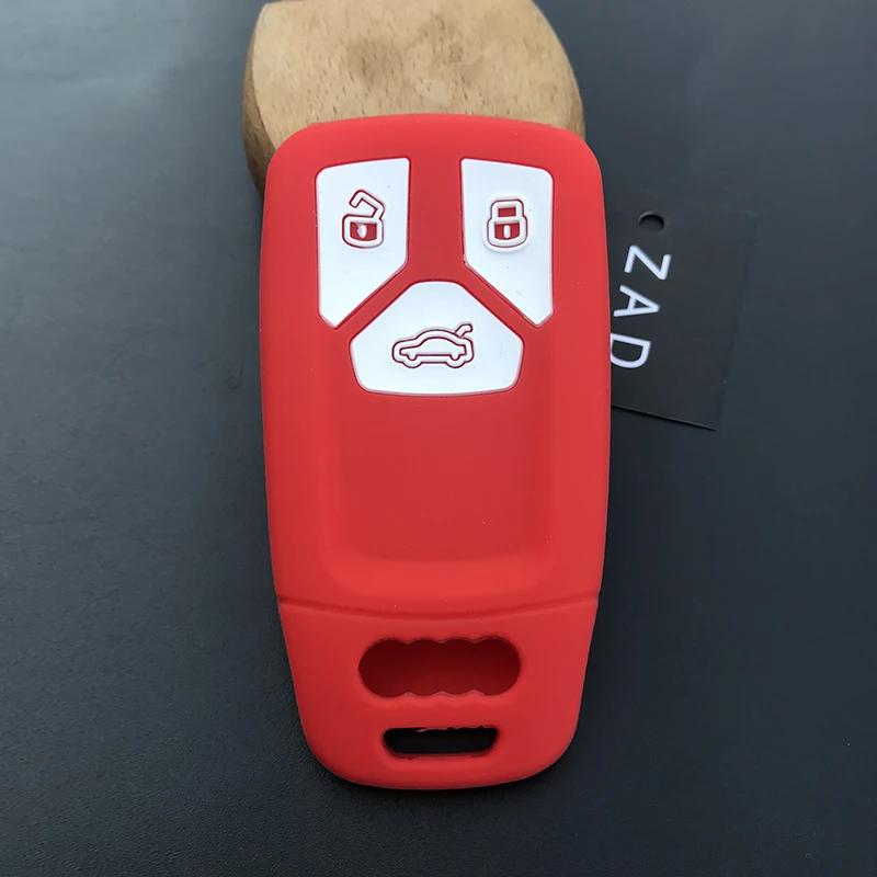 ZAD силиконовый резиновый автомобильный чехол для брелка с ключом Audi A4L Q5L A5 TT Q7 B9