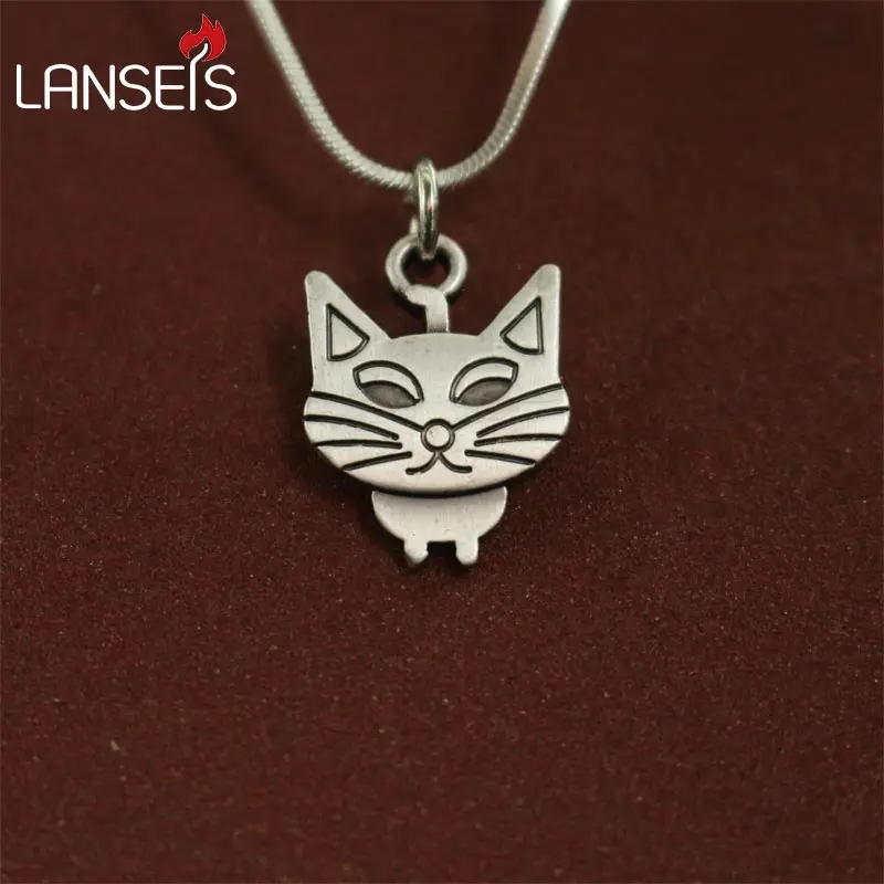 Lansix 20 шт. милая маленькая мультяшная кошка ожерелье подвески для женщин животное