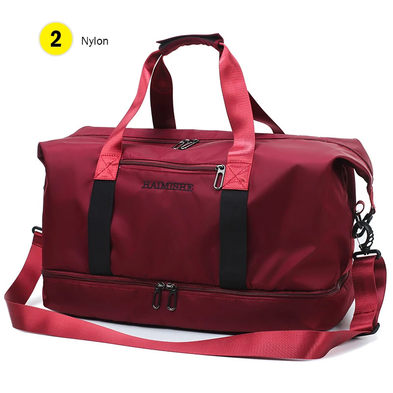 Style 2 Wine Red Сумка для спортзала Для женщин Фитнес сумка для путешествий с Сумка для обуви Водонепроницаемый, для занятий спортом, йогой, пакет для путешествий Balso Sac De Sporttas XA109D - Цвет: Style 2 Wine Red