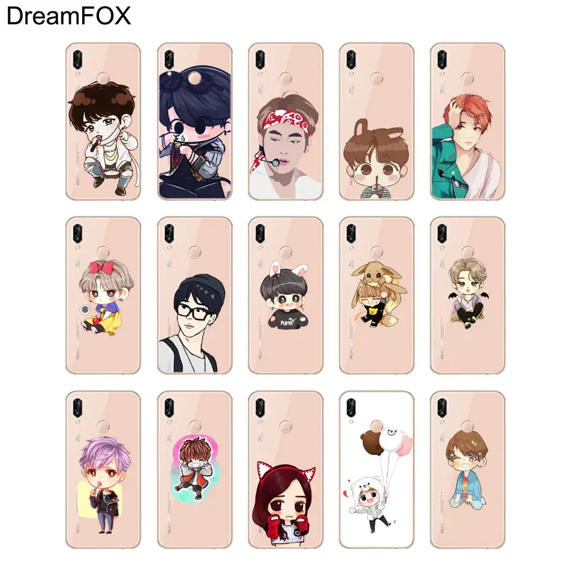 DREAMFOX M149 Tbs Little Character Soft TPU Silicone Case Cover For Huawei Honor 6A 6C 6X 7C 7X 8 Lite Pro |