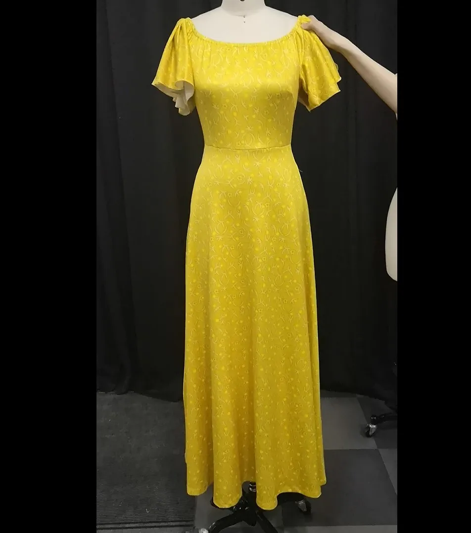 Сексуальная печати длинное платье Для женщин летние с открытыми плечами