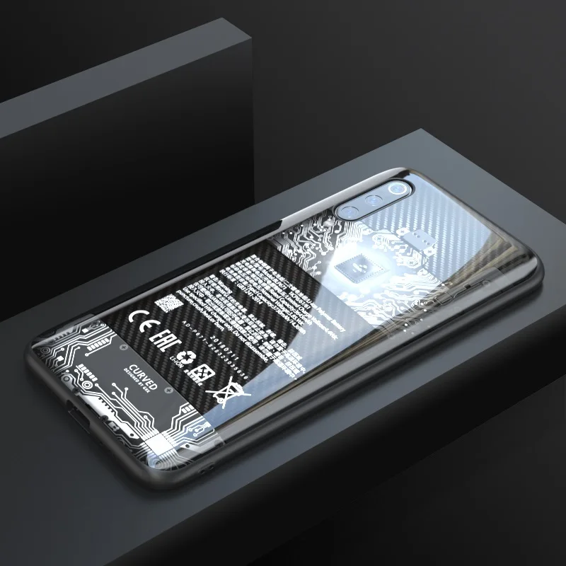 GKK, Роскошный чехол для Xiaomi Mi 9, чехол, противоударный, закругленный, закаленное стекло, мягкий край, TPU, чехол для Xiaomi Mi 9, чехол, Coque Funda