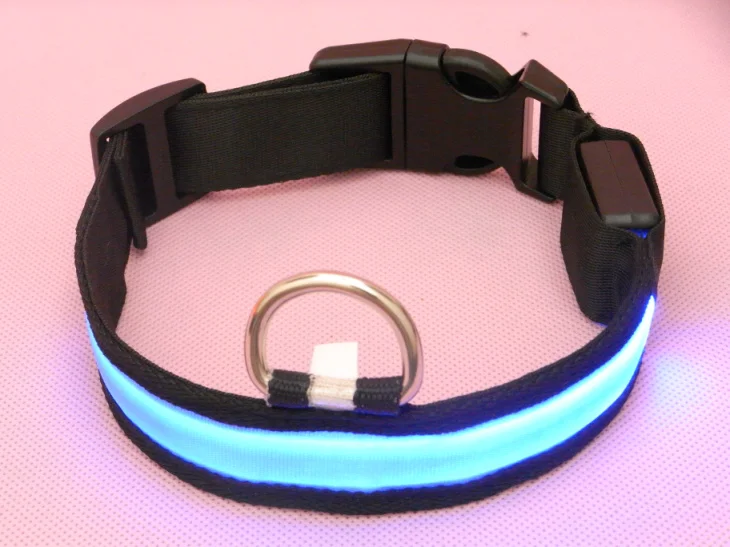 Светодиодный ошейник из ТПУ и нейлона мигающий для собак щенков светильник|dog
