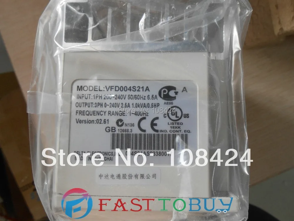 Delta Инвертор VFD привод VFD004S21A 1 фаза 220 В 400 кВт л.с. ~ Гц мерцающий ткацкий станок и упаковочная машина|vfd drive|inverter