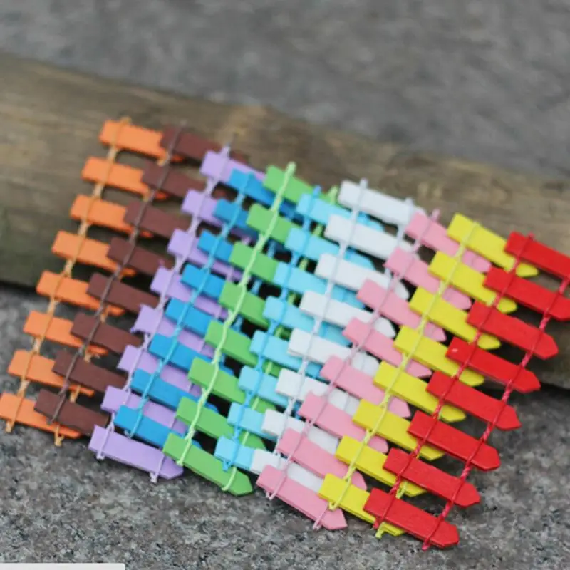 10 цветов 2 шт решетка деревянный забор мини-знаки Фея садовый кукольный домик растительная Статуэтка для украшения орнамент пейзажные миниатюры
