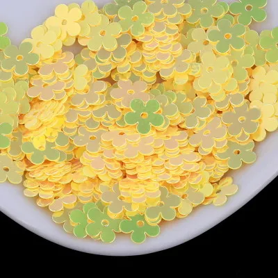 5000 шт. (50 г) 7 мм плоский цветок Platting Золотой центр отверстие свободные блестки
