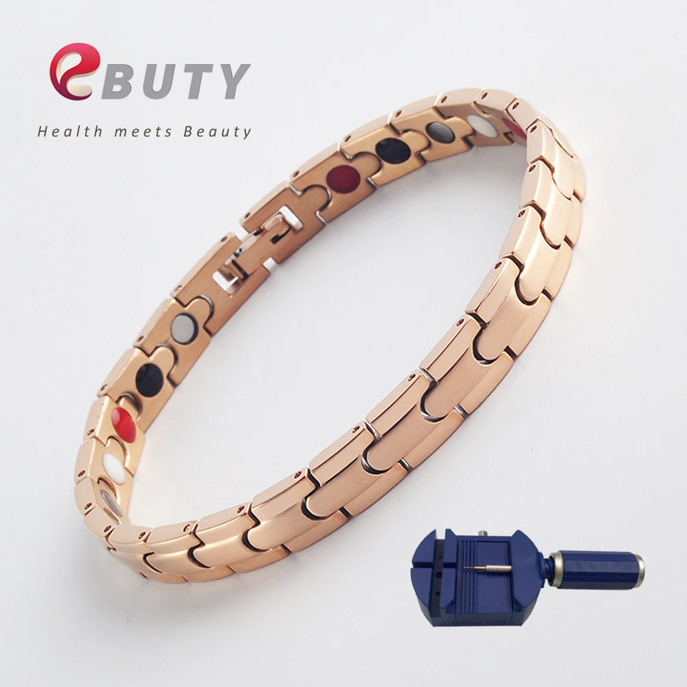 Элегантный женский браслет EBUTY из титана и розового золота модные браслеты для