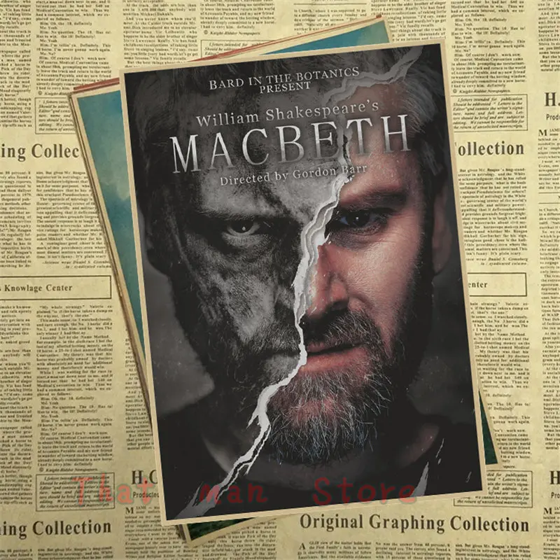 Macbeth постер для домашнего интерьера украшение плакат из крафт бумаги
