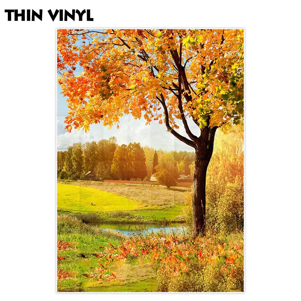 Allenjoy backdrop for photographic studio autumn Withered trees forest at the morning park background landscape photocall | Электроника