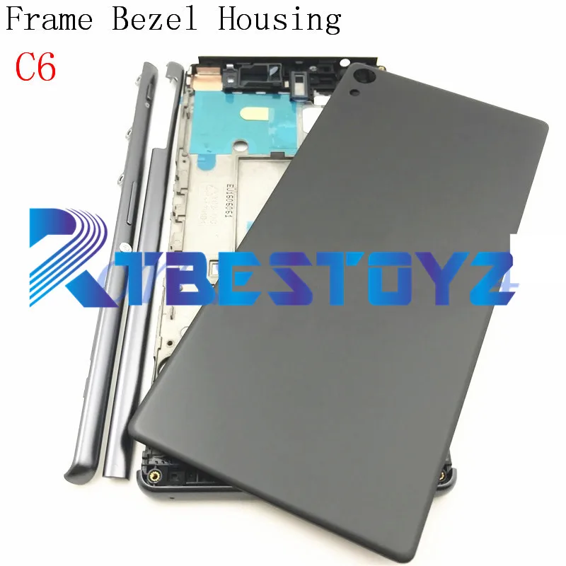 Full Housing Middle Front Frame Bezel For Sony Xperia XA Ultra C6 F3215 F3216 F3212+ Side Rail Stripe with Buttons | Мобильные
