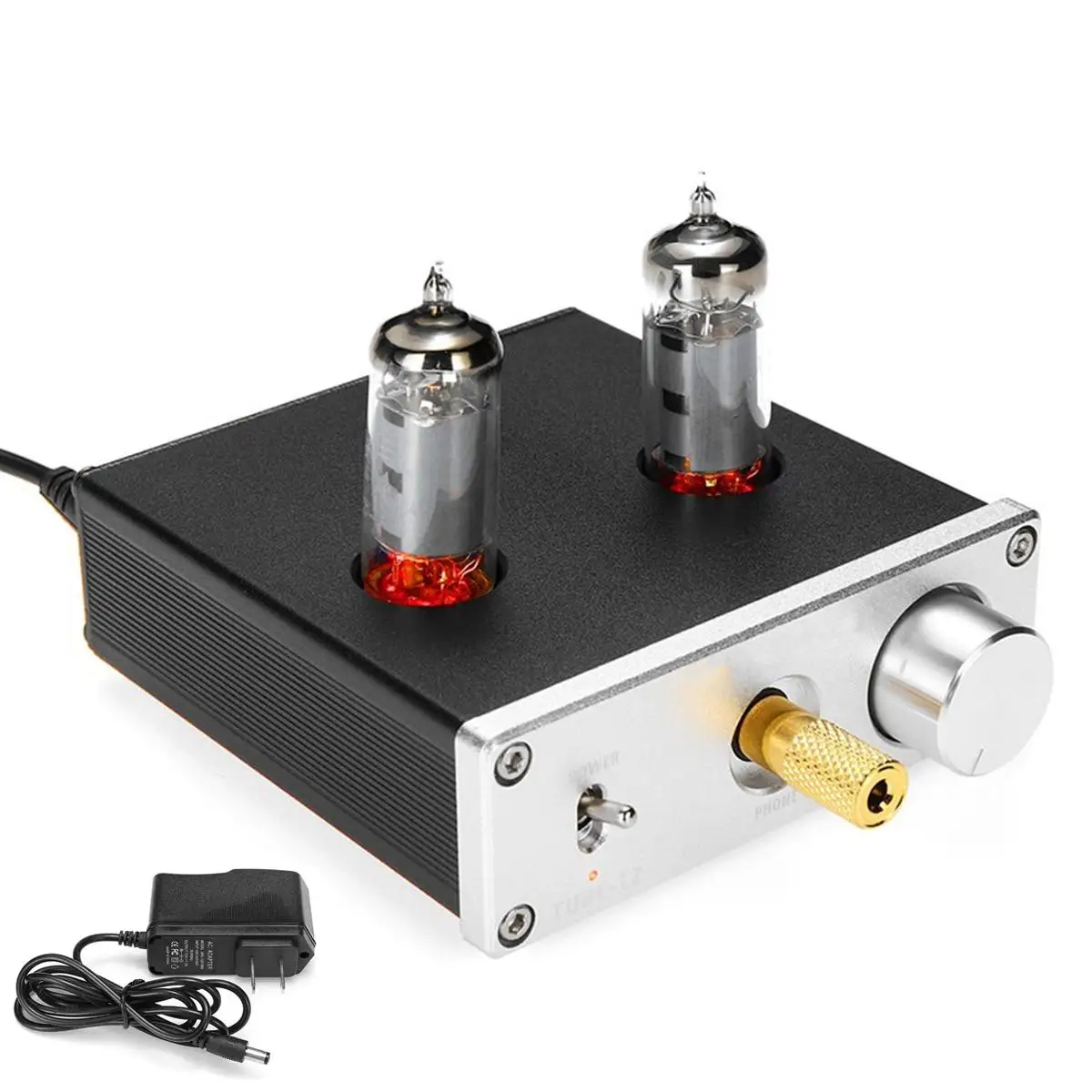 Amplifier HIFI Stereo Audio Buffer 12V 1.5A 6K4 Vacuum Tube Preamplifier Desktop Amplifier Home Video