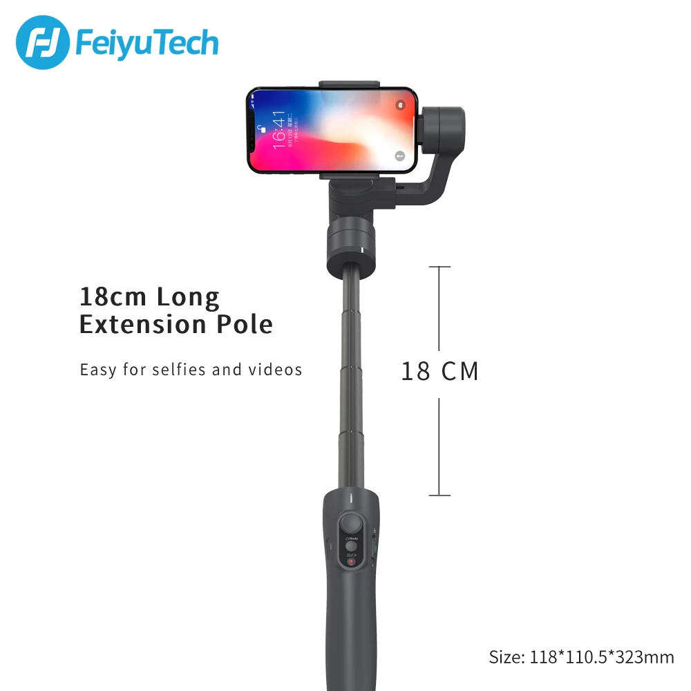 FeiyuTech Vimble 2 Feiyu 3-Axis Handheld Smartphone Gimbal Stabilizer Tripod for IPhone X 8 7 XIAOMI Samsung Phone | Электроника