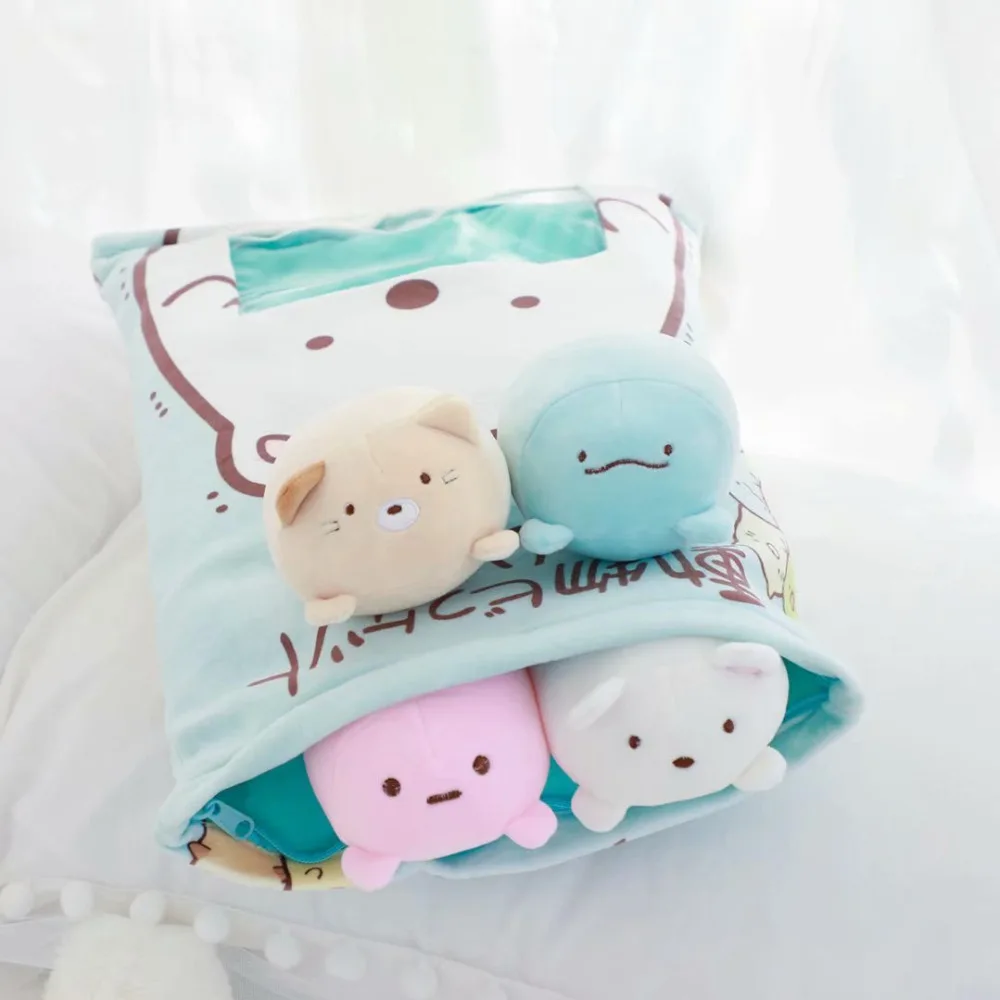 Мягкая плюшевая игрушка Sumikko Gurashi кукла из био мультфильма Сан Икс 4 шт. в упаковке