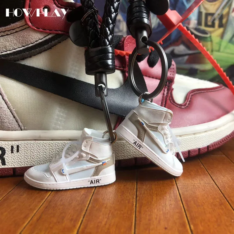 Howplay AJ1 OW брелок в виде кроссовка 3D jordan подвеска на рюкзак Баскетбольная обувь