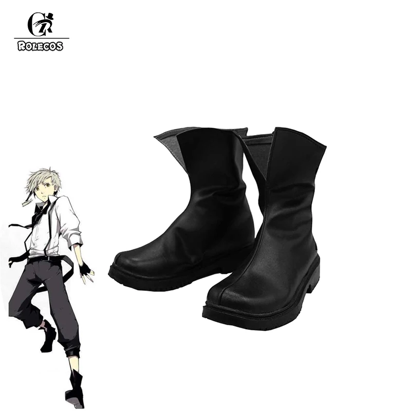 Ботинки для косплея ROLECOS Bungou черные мужские высокие ботинки по индивидуальному