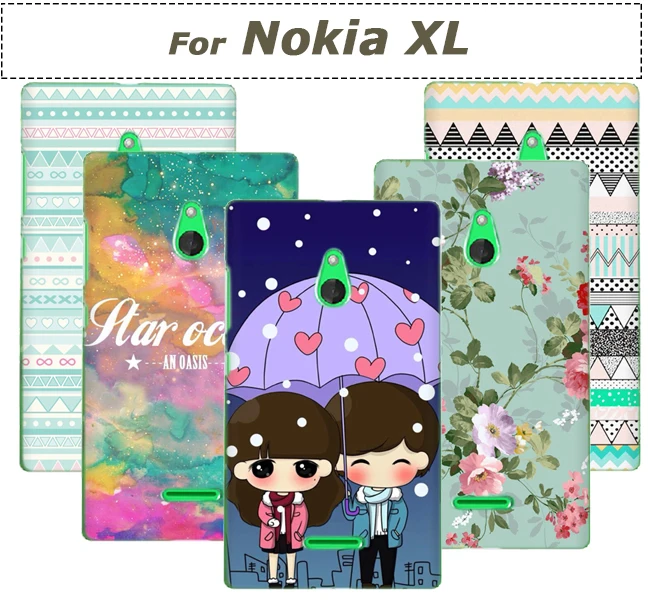 Чехол для Nokia XL двойной Sim пластик очаровательная марка Colorful красивая кожа