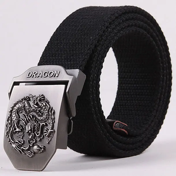Style2 Black Новое поступление, мужской холщовый ремень с тигровой пряжкой, военный ремень, армейские тактические ремни для мужчин, высокое качество, мужской ремень - Цвет: Style2 Black