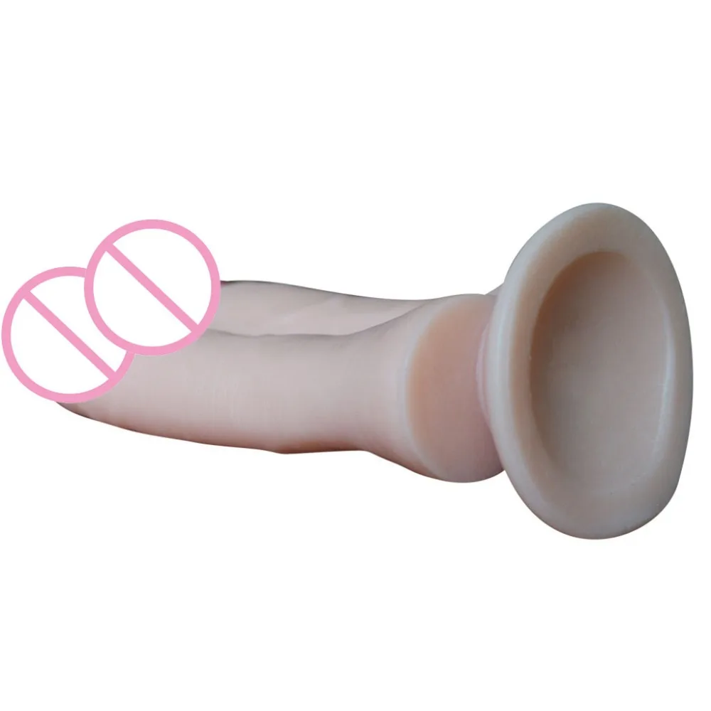 Женский фаллоимитатор с двойной головкой имитацией пениса присоска секс игрушка